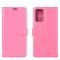 Samsung Galaxy Note 20 - Litchi Plnboksfodral - Rosa
