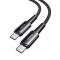 ESSAGER 2m 240W PD USB-C - USB-C Nylonkabel Svart