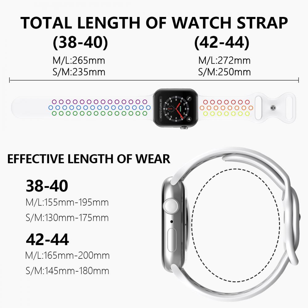 Sportarmband Dual-Color Apple Watch 42/44/45/49 mm (M/L) Pride