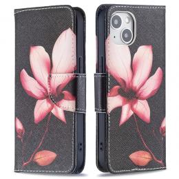 iPhone 15 Fodral Med Tryck Rosa Blomma