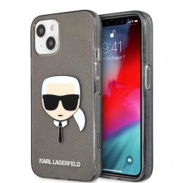Karl Lagerfeld iPhone 13 Skal TPU Full Glitter Svart