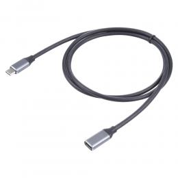 1m USB-C Hane - USB-C Hona Adapter Kabel Svart
