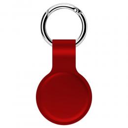 Apple AirTag Hållare Silikon Nyckelring - Röd