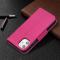 iPhone 12 Mini - Litchi Plnboksfodral - Rosa