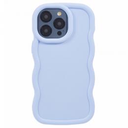 iPhone 15 Pro Max Mobilskal Wavy Ljusblå