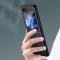 Samsung Galaxy Z Flip 5 Skal Litchi Lder Svart