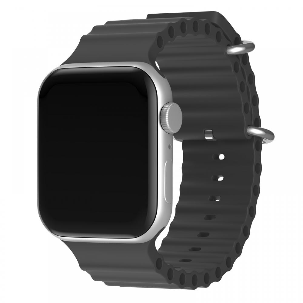 Apple Watch 42/44/45/49 mm Armband Ocean Wave Svart