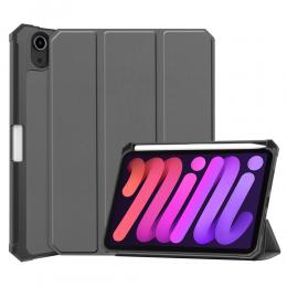iPad Mini (2021) Fodral Shockproof Tri-Fold Med Pennhållare Grå