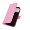 iPhone 12 Mini - Litchi Textur Fodral - Ljus Rosa