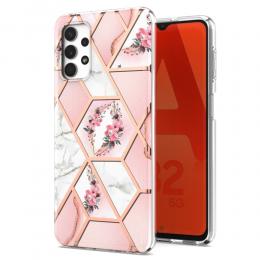 Samsung Galaxy A23 5G Skal Marmor Pink Flowers