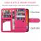 iPhone 13 Pro Max - 9-Korts 2in1 Magnet Fodral / Skal - Rosa