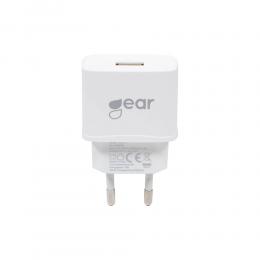 Gear GEAR Väggladdare 1xUSB-A 1A Vit - Teknikhallen.se