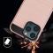 iPhone 13 Pro - Borstad Stl Textur Skal - Rosguld