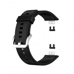 Silikon Armband För Huawei Watch Fit - Svart