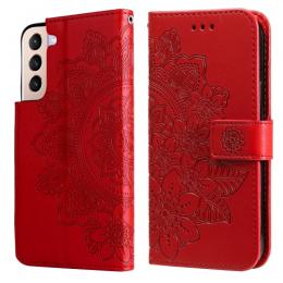 Samsung Galaxy S22 Fodral Mandala Blomma Röd