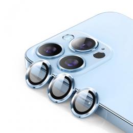 ENKAY iPhone 14 Pro / 14 Pro Max Linsskydd Metall Ring Sierra Blue