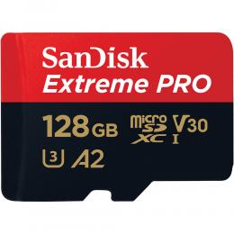 SanDisk SanDisk MicroSDXC Extreme Pro 128 GB 200MB/s Inkl. Adapter - Teknikhallen.se