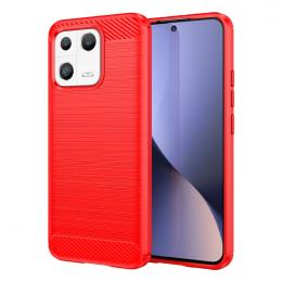 Xiaomi 13 5G Skal Borstad Stål Textur Röd