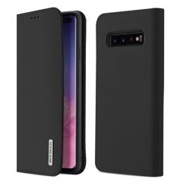 Samsung Galaxy S10 Plus - DUX DUCIS Äkta Läder Fodral - Svart