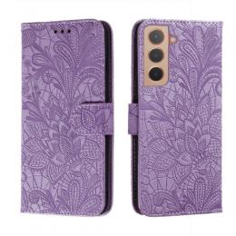 Samsung Galaxy S22 Fodral Flower Textur Lila