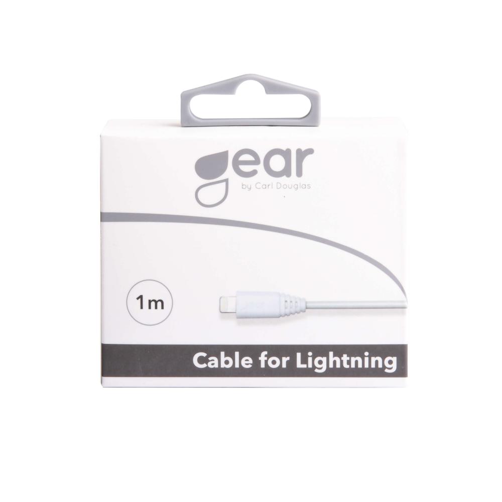 GEAR Laddkabel MFi Lightning 1m Kabel Vit
