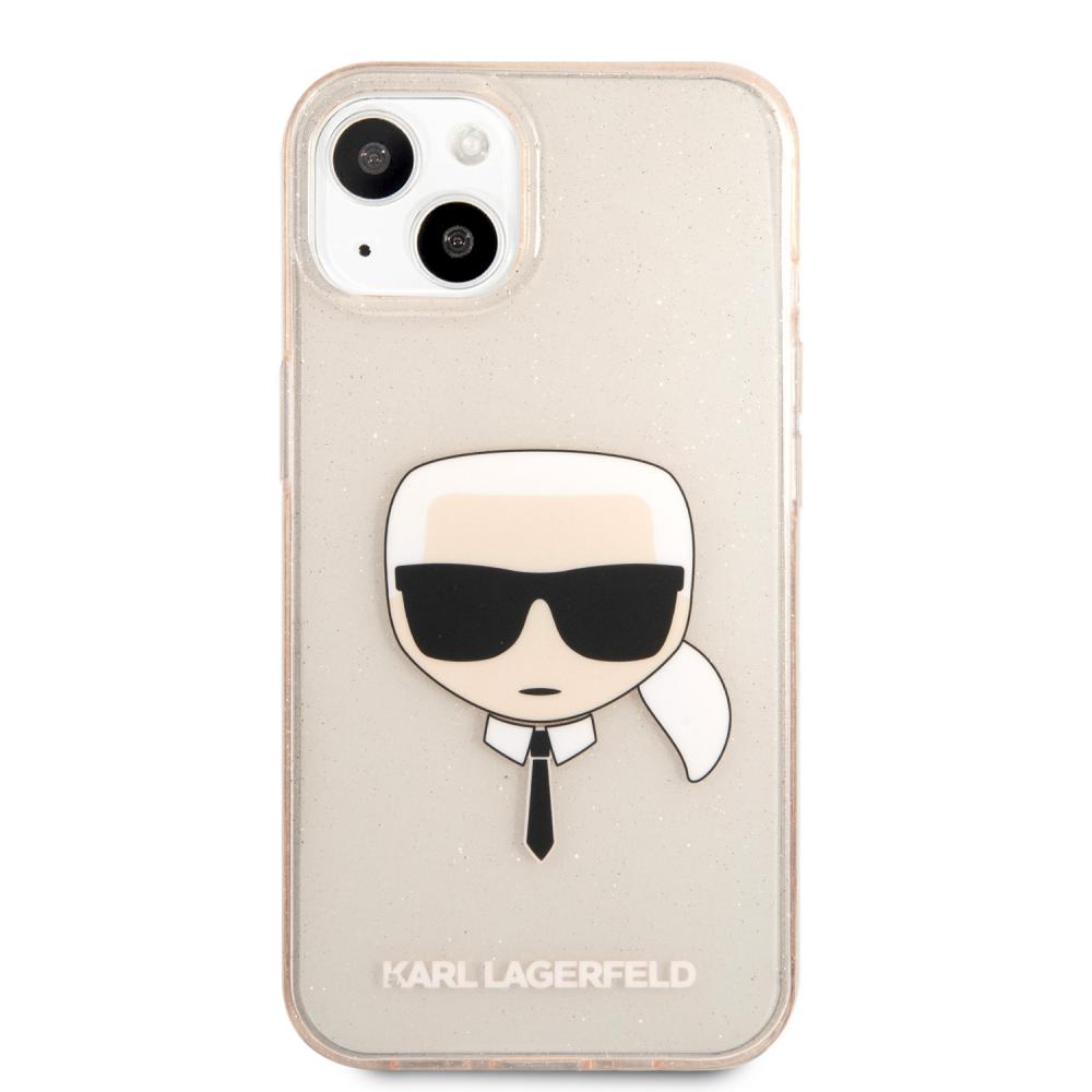 Karl Lagerfeld iPhone 13 Skal TPU Full Glitter Guld