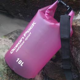10L Genomskinlig Dry Bag Vattentät Sjösäck / Packpåse Rosa