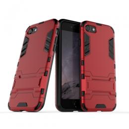 iPhone 7/8/SE Skal Hybrid Armor Kickstand Röd