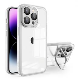 iPhone 15 Pro Skal Cam Kickstand Hybrid Silver