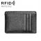 RFID Plnbok Korthllare Litchi Textur Svart