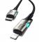 Baseus 1m 18W PD Lightning - USB-C Med LED - Svart