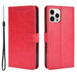 iPhone 13 Pro Max - Klassiskt Läder Fodral - Röd