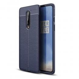  OnePlus 8 - Litchi Textur Skal - Blå - Teknikhallen.se