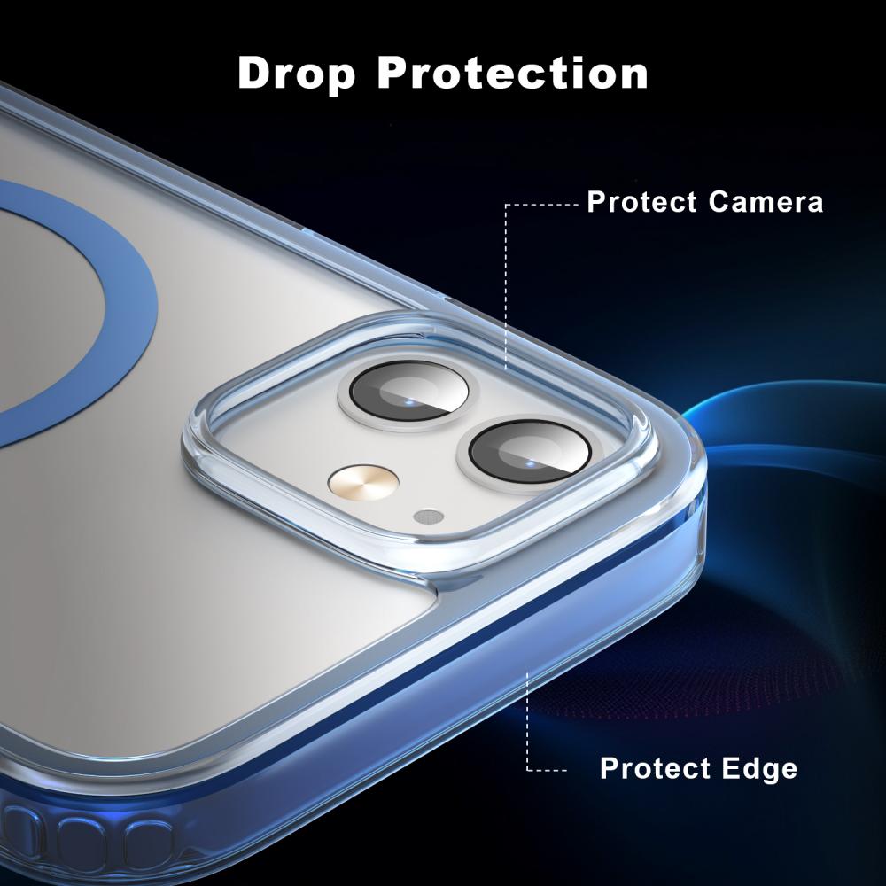 ColorPop iPhone 12/12 Pro Skal CH MagSafe Transparent/Mrk Bl