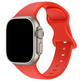 Silikon Armband Butterfly Apple Watch 42/44/45/49 mm (S/M) Röd