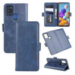 Samsung Galaxy A21s - Magnetiskt Plånboksfodral - Blå