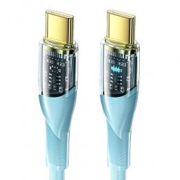 ESSAGER 1m 100W PD USB-C - USB-C Kabel Blå