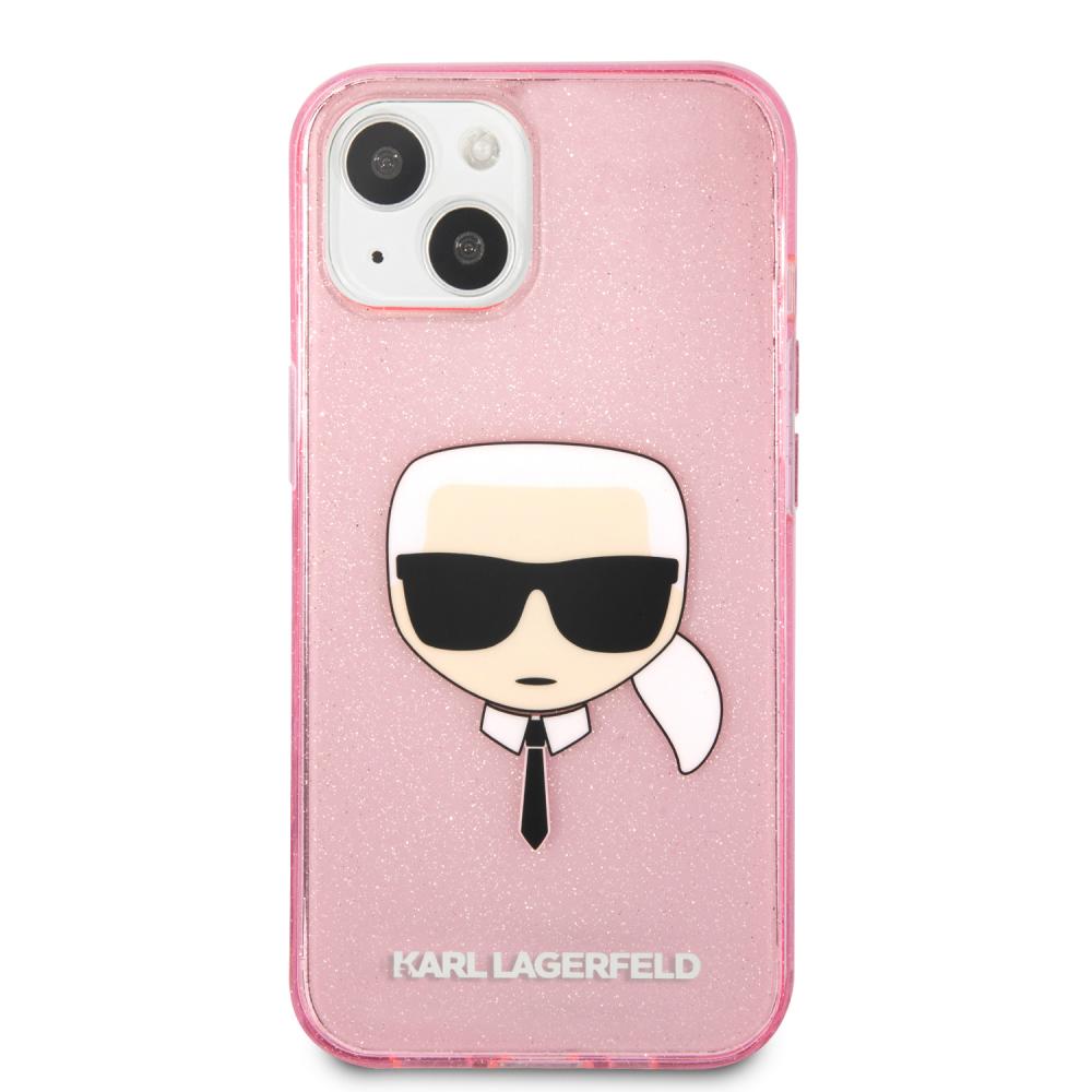 Karl Lagerfeld iPhone 13 Skal TPU Full Glitter Rosa