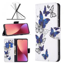 Xiaomi 12 Fodral Med Tryck Blå Fjärilar