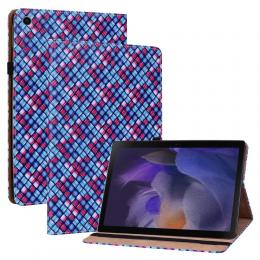 Samsung Galaxy Tab A8 10.5 Fodral Vävd Textur Blå/Rosa