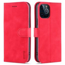 iPhone 13 Pro Max - AZNS Läder Fodral - Röd