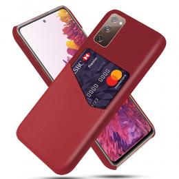 Samsung Galaxy S20 FE - KSQ Skal Med Kortfack - Röd