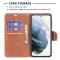 Samsung Galaxy S21 FE Fodral Solid Shark Lder Brun