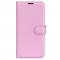 Samsung Galaxy S24 Fodral Litchi Lder Ljus Rosa