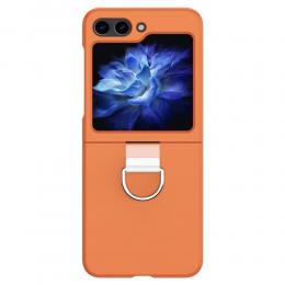 Galaxy Z Flip 6 Skal Skin Touch Ringhållare Orange