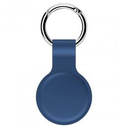 Apple AirTag Hållare Silikon Nyckelring - Mörk Blå