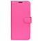 Samsung Galaxy S24 Plus Fodral Litchi Textur Rosa