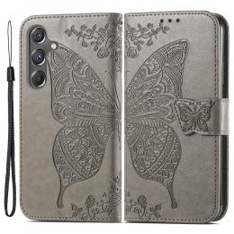 Samsung Galaxy A15 5G Fodral Big Butterfly Grå