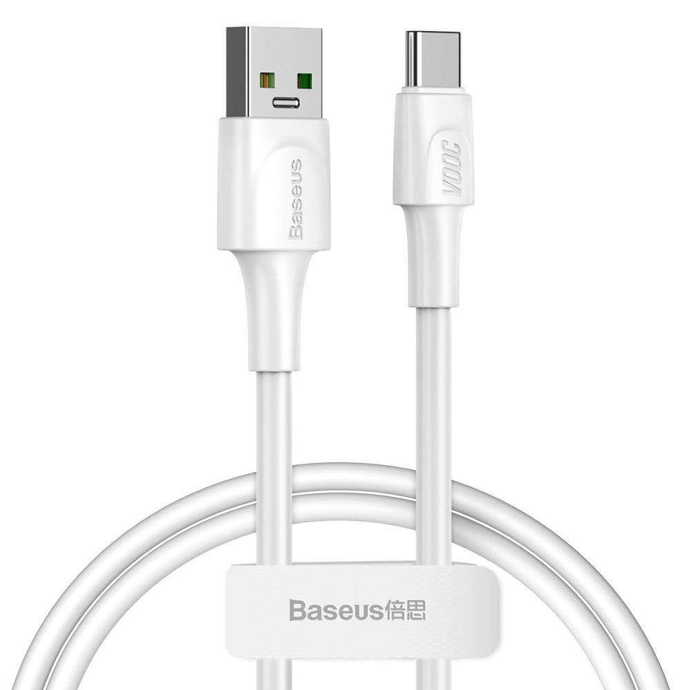 Baseus VOOC 1m 5A USB-C QC3.0 Kabel - Vit