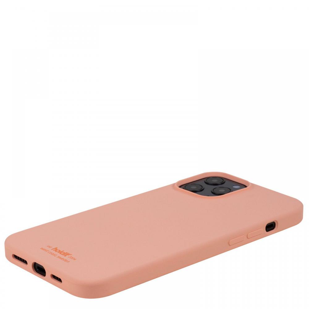 holdit iPhone 12 Pro Max Mobilskal Silikon Pink Peach